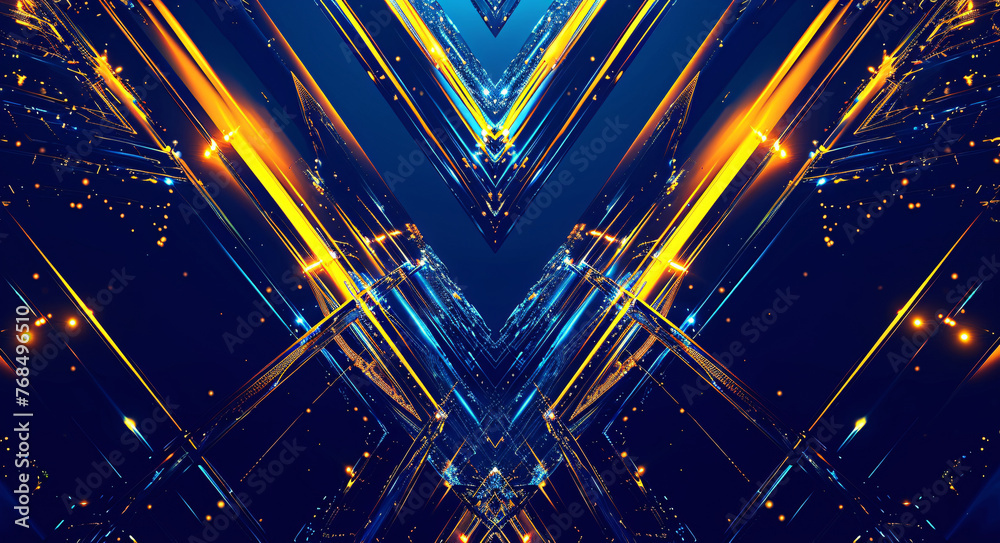 Blue technology abstract geometric lines background image, digital cyberspace background Blue technology abstract geometric lines background image, digital cyberspace background