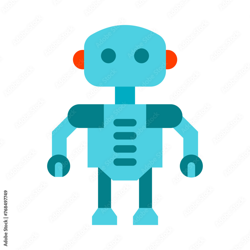Intelligent Tactical Bot Vector Flat Icon Intelligent Tactical Bot Vector Flat Icon