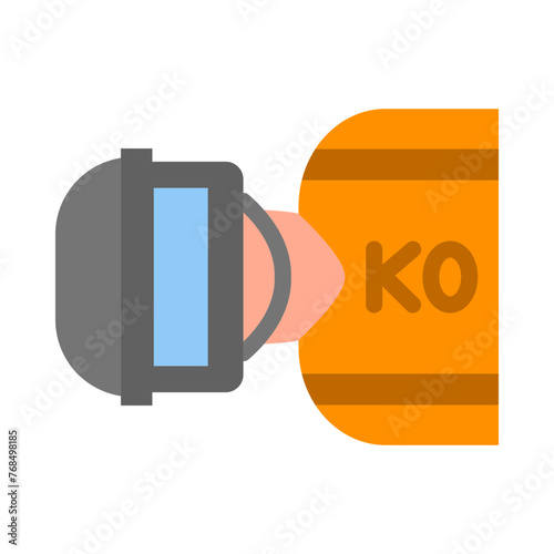 Knocked Out Vector Flat Icon
