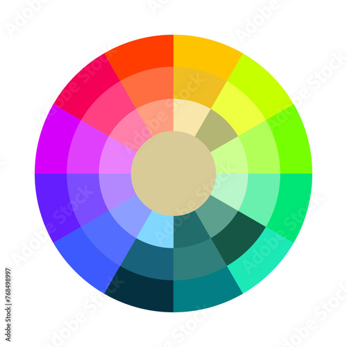 Color Wheel Vector Flat Icon