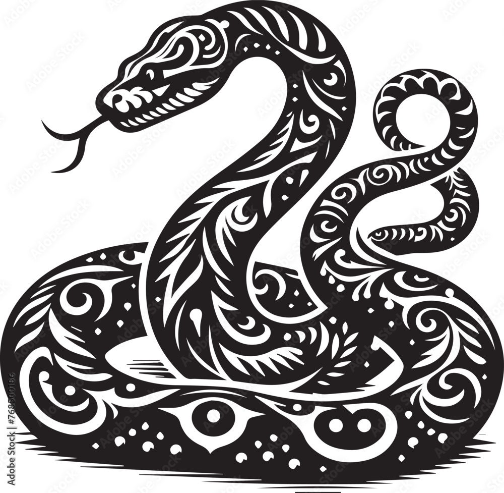 snake discovery - snake vactor images-Silhuette of Snake