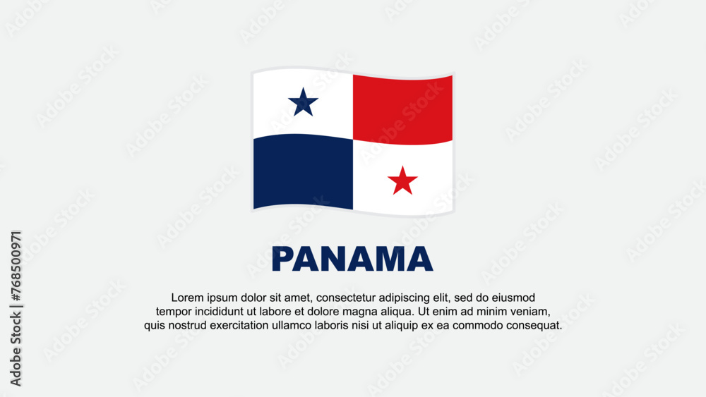 Panama Flag Abstract Background Design Template. Panama Independence Day Banner Social Media Vector Illustration. Panama Background