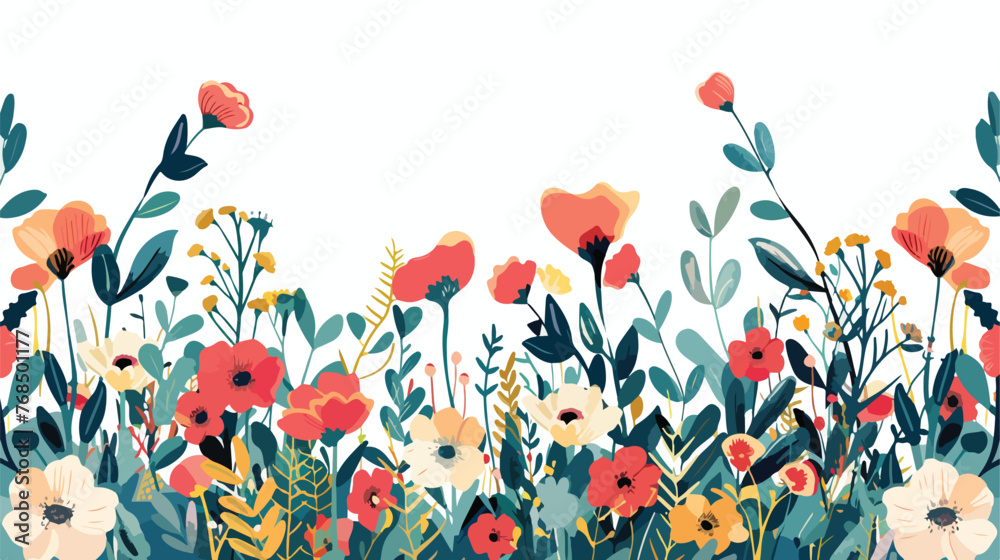 Floral background vector illustration flat vector isolated