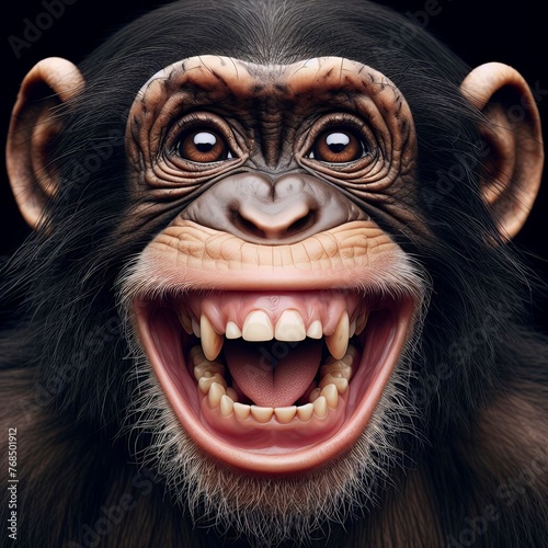 Funny Chimpanzee Smiling