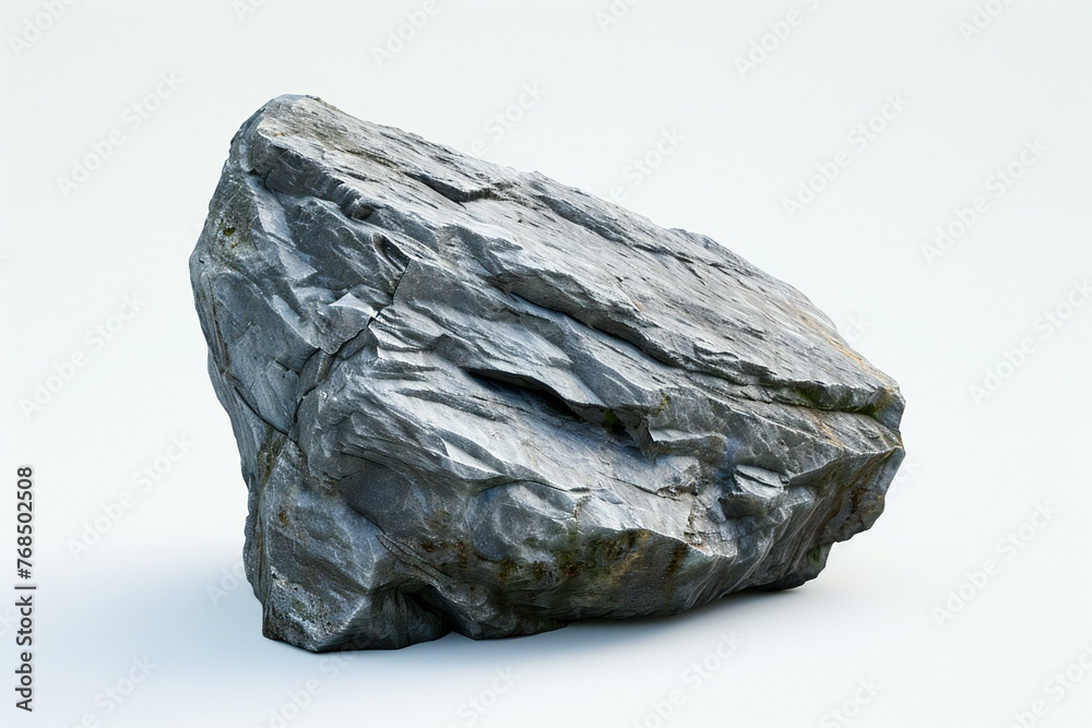 Rock stone isolated on white background,