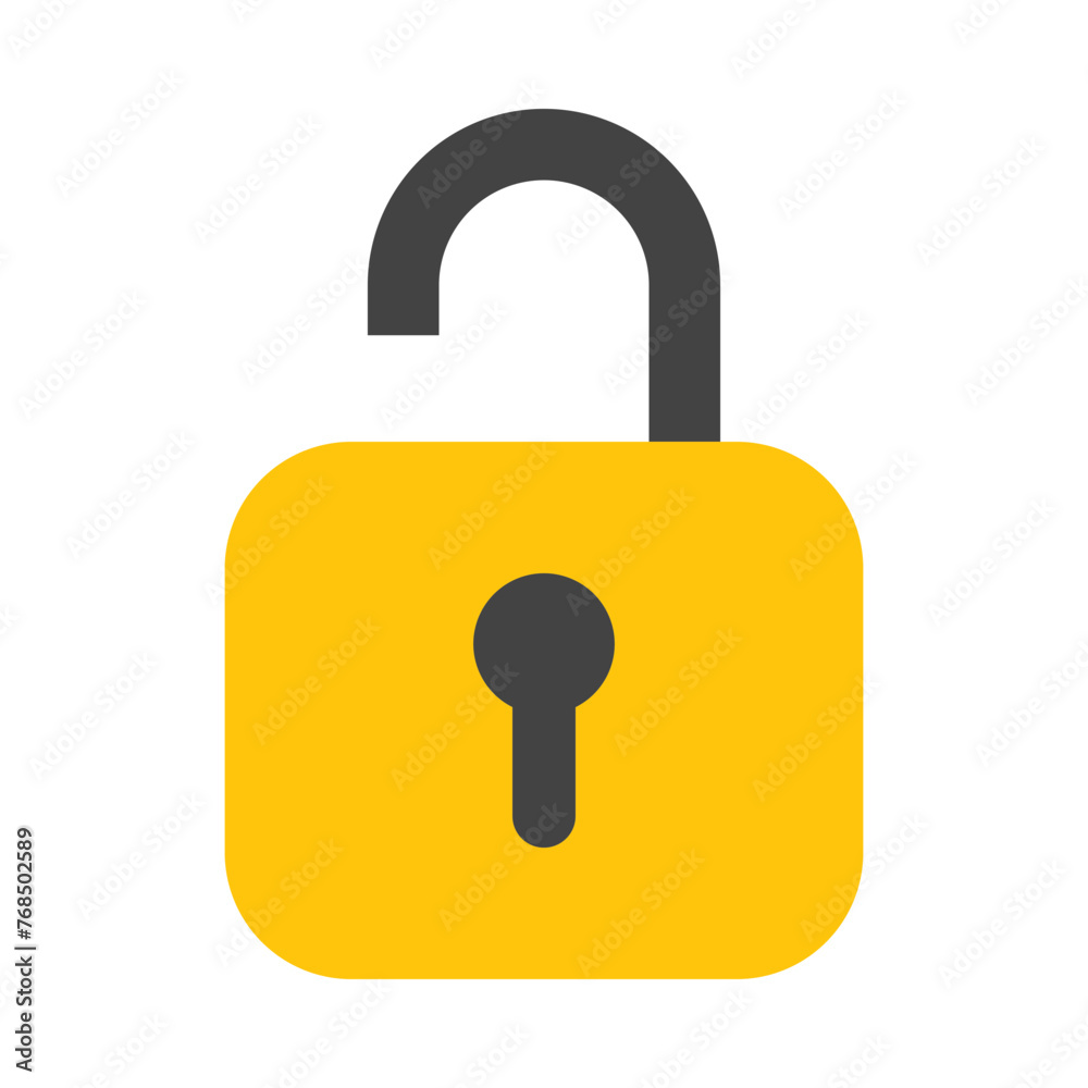 Open Lock Vector Flat Icon Open Lock Vector Flat Icon