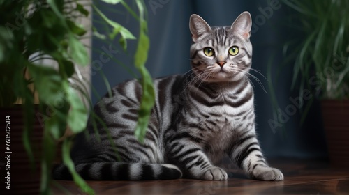 a American shorthair cat indoor photo