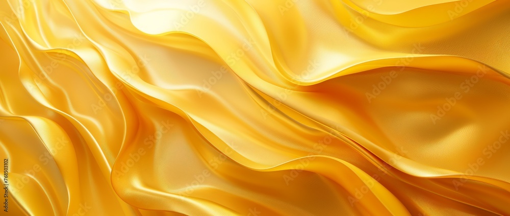 Flowing Golden Fabric Waves on Silky Smooth Background
Flowing Golden Fabric Waves on Silky Smooth Background
