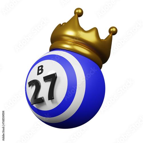 Bingo Ball with Crown