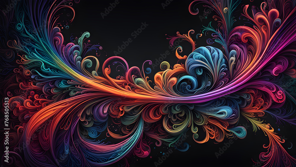 Fototapeta premium Abstract micro detailed black background 