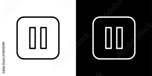 シンプルな停止ボタンのベクターアイコン