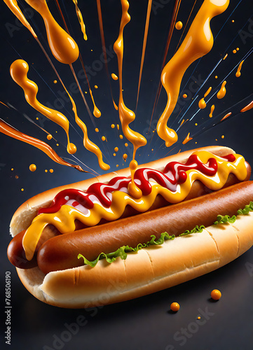 food Hot dog, illustration