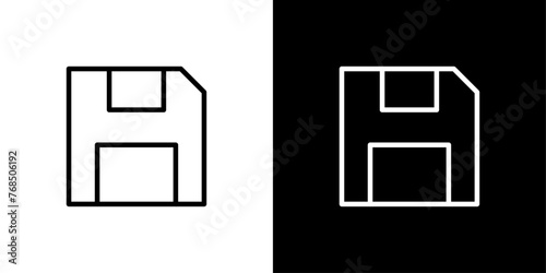 シンプルなフロッピーディスクのベクターアイコン