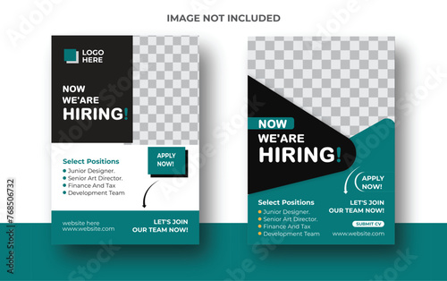 hiring Jobposter Recruitment advertising template. Recruitment Poster, Job hiring poster, social media, banner, flyer. 