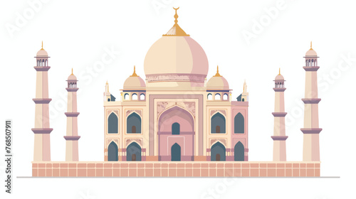 Taj mahal vector illustration of mosque ramadan.Good flat