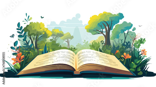 The big book on a white background flat vector 