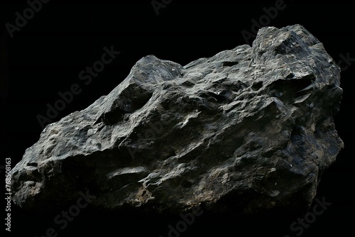 Rock isolated on a black background,  Rock texture,  Rock background
