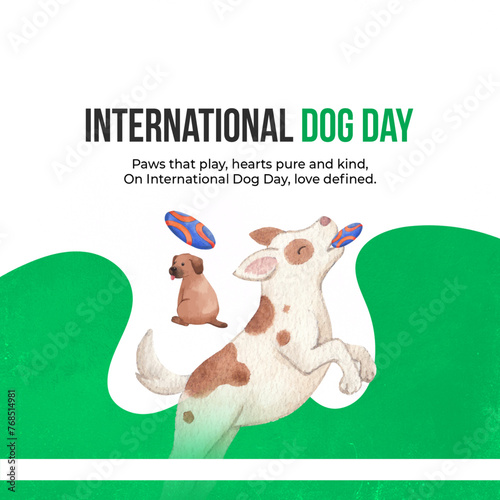Illustration of a dog on a ...