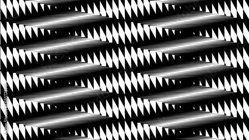 Abstract creative black and white geometric shape pattern motion background. Video animation Ultra HD 4k footage.