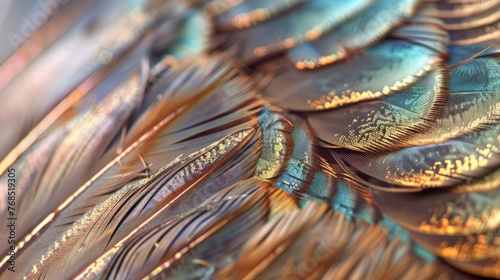 Close Up of a Peacocks Feathers
