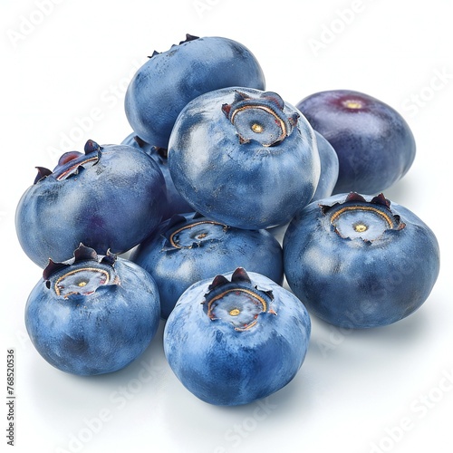 Blueberry fruit isolated on white background cutout
