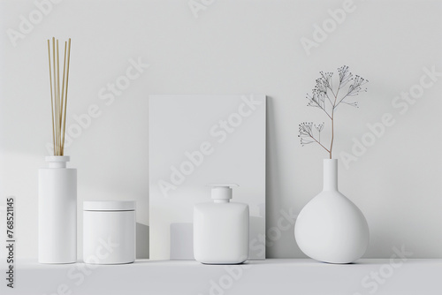 white vase with flowers © Iqra