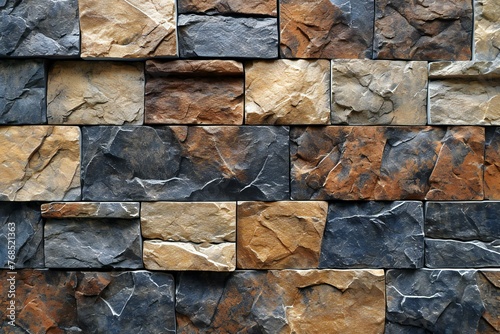Background of stone wall texture,  Natural pattern of stone wall texture
