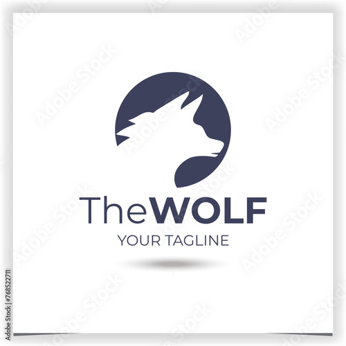 Vector Wolf logo design template