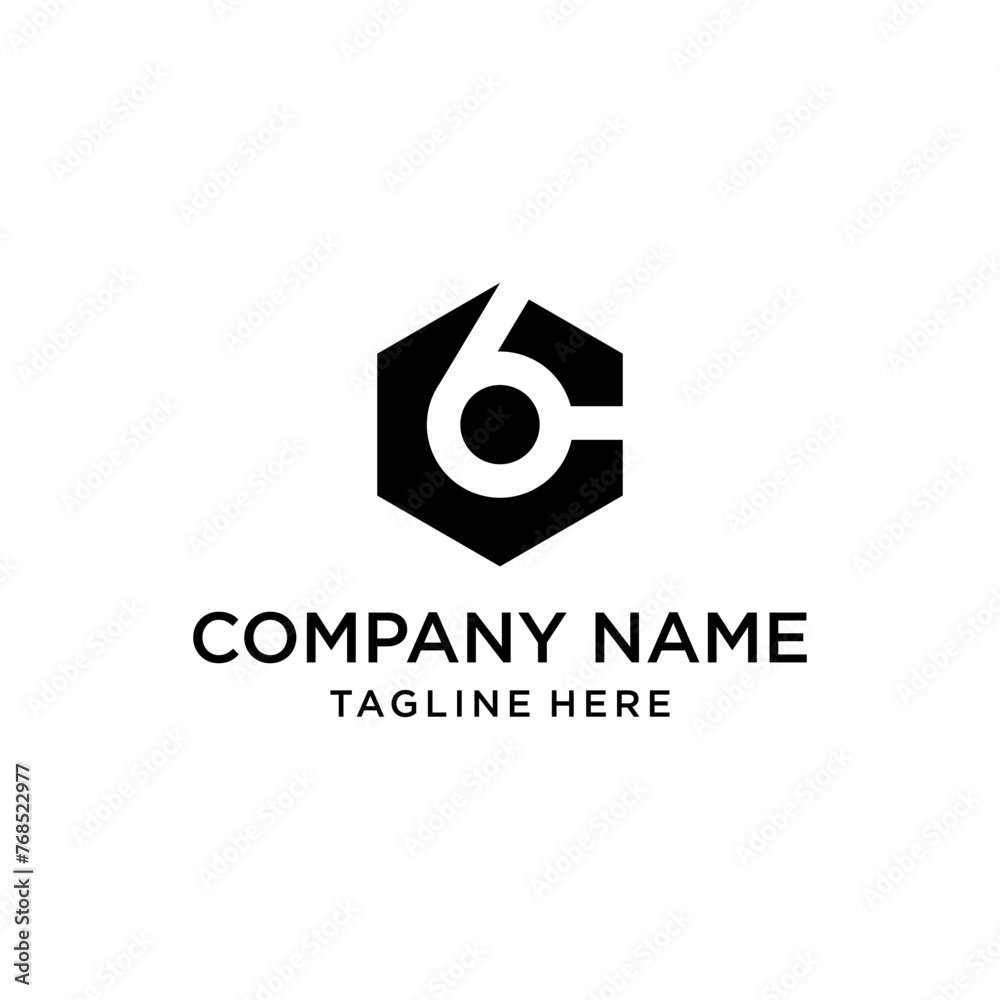 Latter C6 hexagon logo, Inspiration design, illustration, vector Latter C6 hexagon logo, Inspiration design, illustration, vector