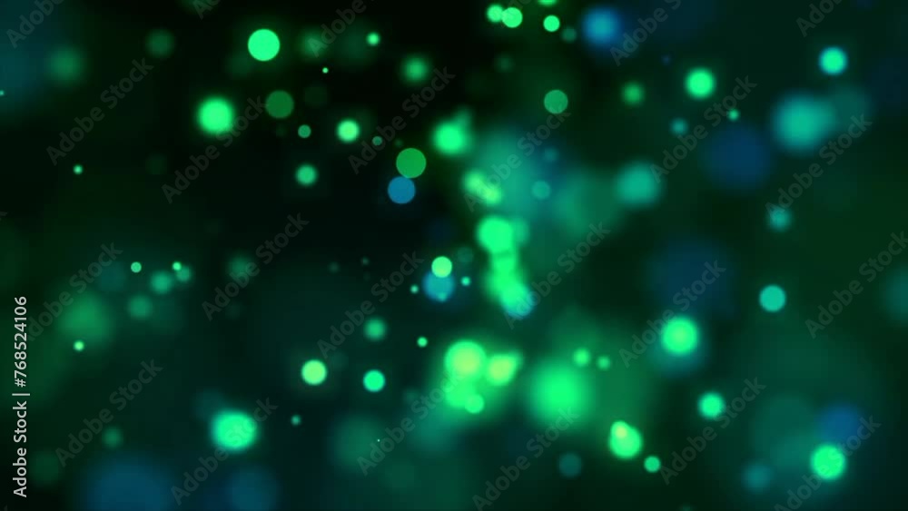 Blue and green bubbles animation background 