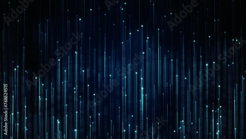 Blue lights lines fast upward moving animation background 