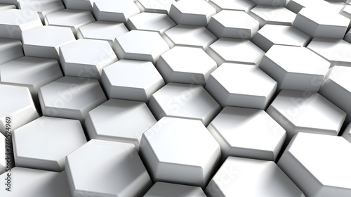 Digital white 3d honeycomb structure hexagonal graphic poster web page PPT background