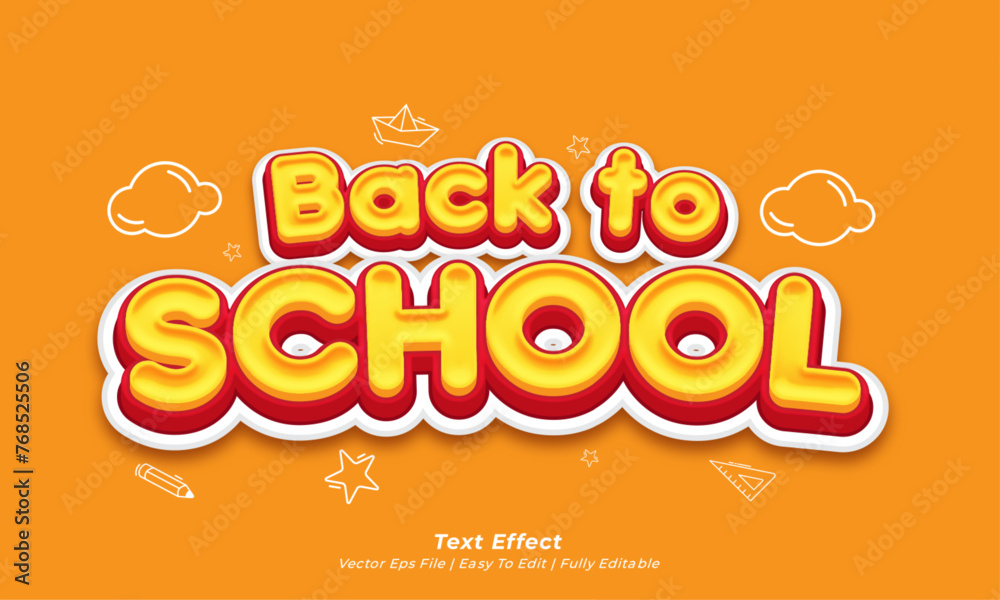Back to school text effect 01