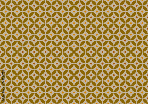 Modern Batik Kawung, Javanese Batik Seamless Pattern, Batik design, repetition modern pattern, background, decorative seamless.
