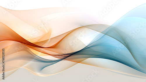 Digital smoky flowing blue and gold curve abstract graphic poster web page PPT background