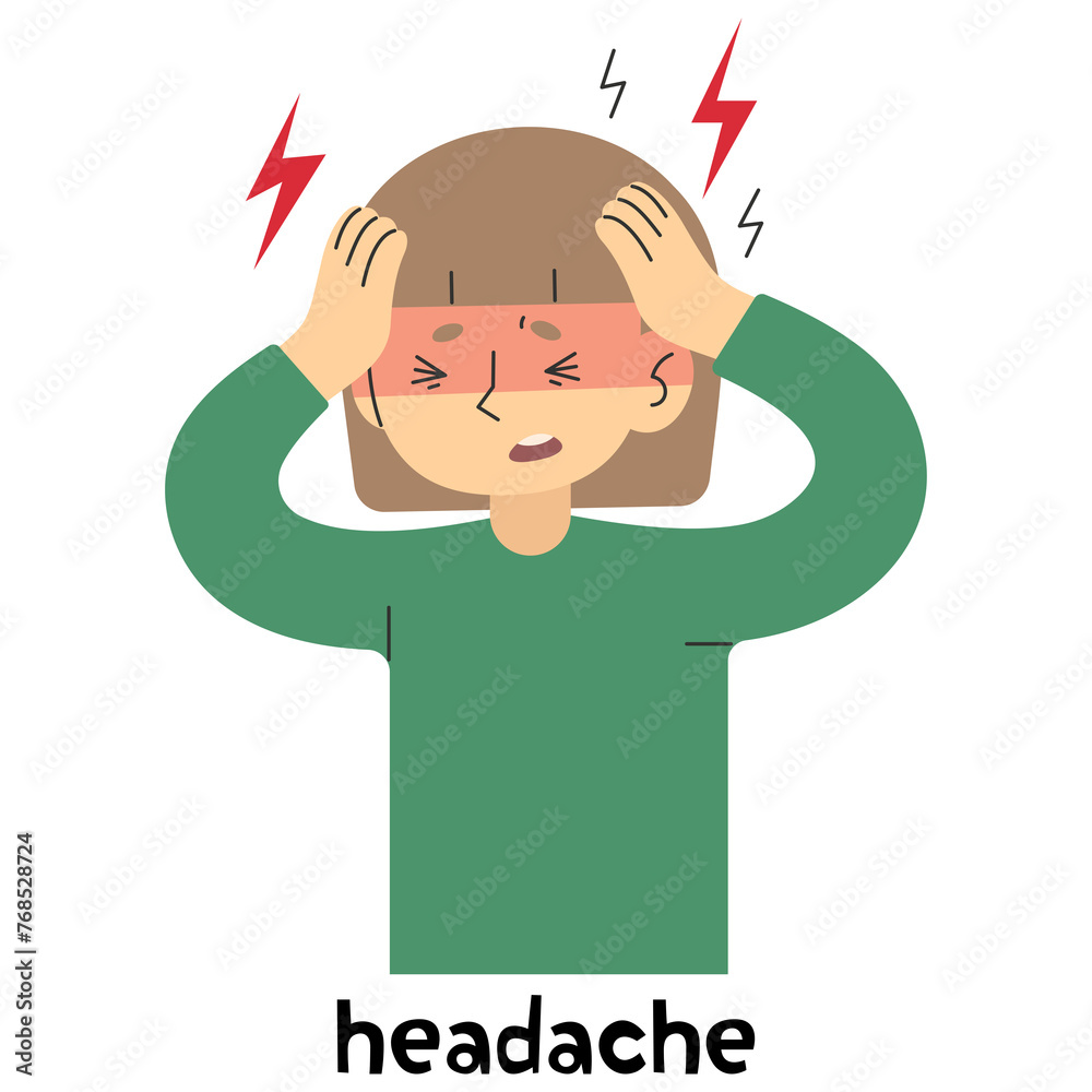 Headache 5 cute, png illustration. Headache 5 cute, png illustration.