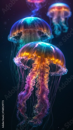 Jellyfishes in underwater  © Nethma