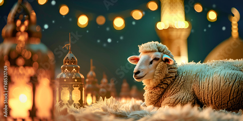 Eid ul adha mubark sheep and lamb