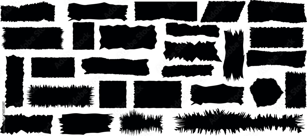 Grunge, jagged rectangles, abstract black shapes on white background, artistic, edgy design element for creative projects Grunge, jagged rectangles, abstract black shapes on white background, artistic, edgy design element for creative projects