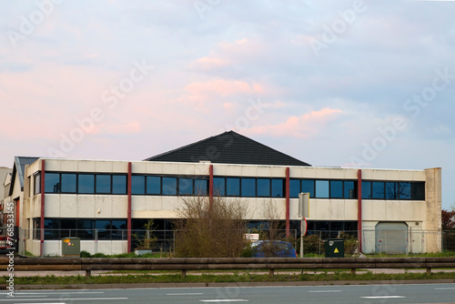 Former factory Crone on Eerste Tochtweg in Nieuwerkerk which has been bought by the municipality of Zuidplas and has been empty for some time now in the Netherlands