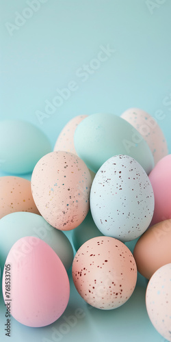 minimalistic Easter background in pastel colors