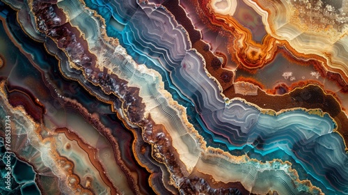 Colorful Marble Surface Close Up