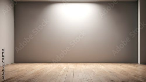 Minimal studio background. Empty apartment mockup 