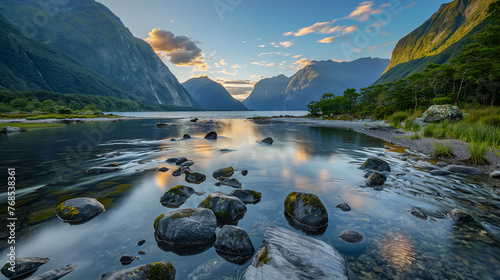 Milford Sound Majesty: Waterfalls Dance in Long Exposure