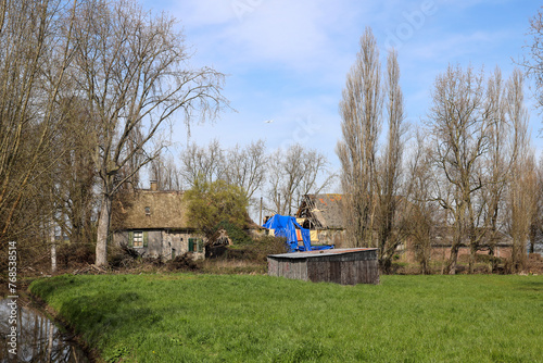 Old farm Geertruidahoeve which may not be demolished by statue National monument is in Nieuwerkerk aan den IJssel photo