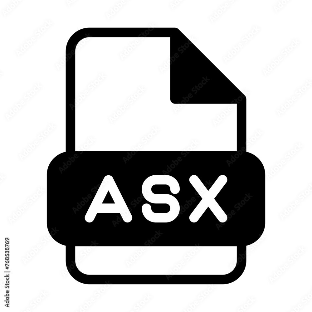 Asx file format video icons. web files label icon. Vector illustration. Asx file format video icons. web files label icon. Vector illustration.