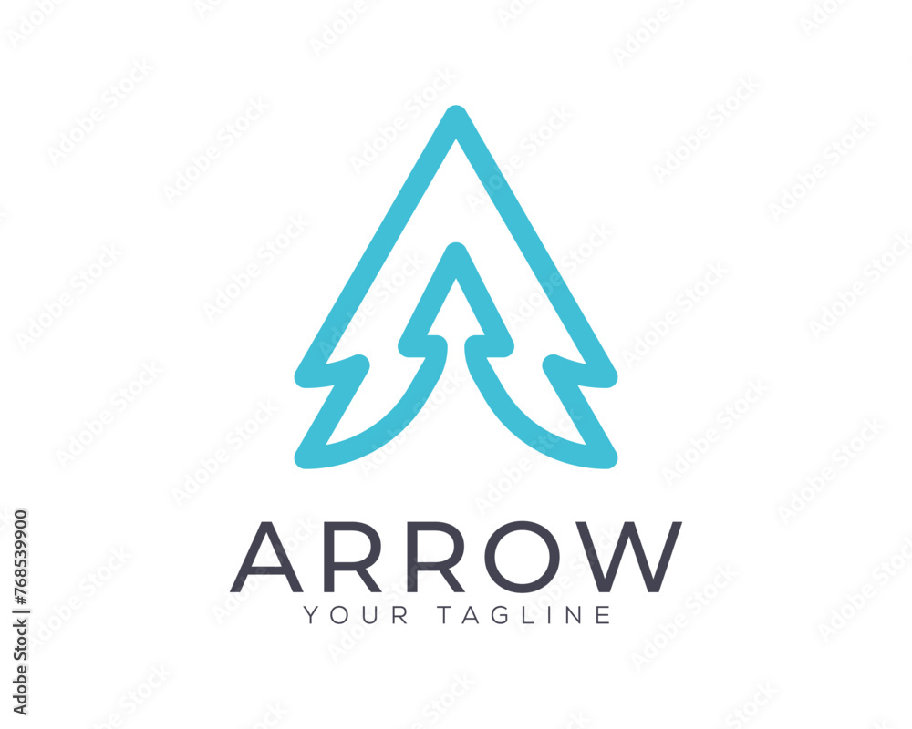 Fototapeta premium Abstract arrow logo template design. vector arrow business logo icon. 