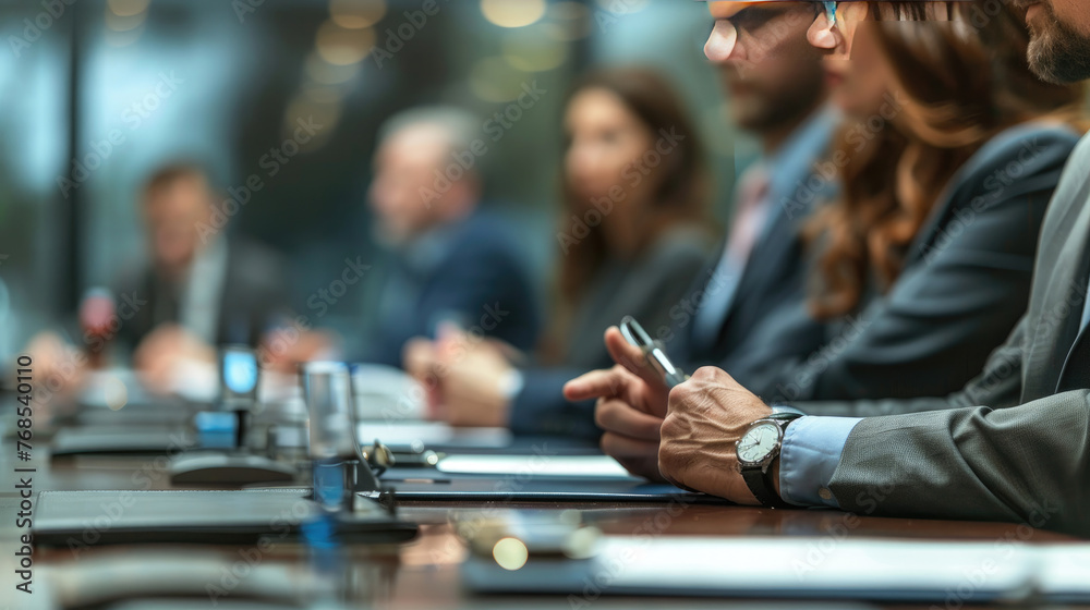 Close-Up of CEO Engaged in Board Meeting Close-Up of CEO Engaged in Board Meeting