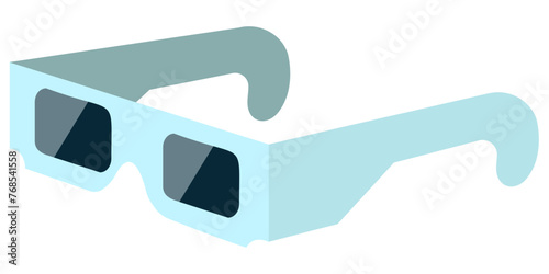 Eclipse glasses flat icon isolated on white. Vector illustration photo