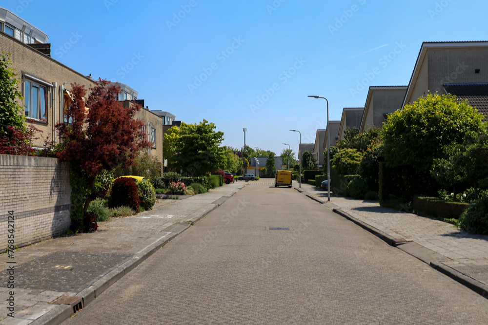 Streets and houses in the Parkzoom district in Nieuwerkerk aan den IJssel